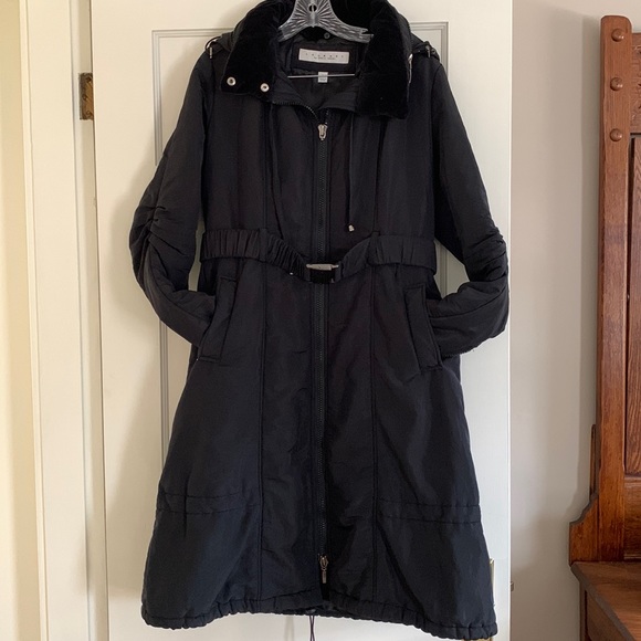 ❄️ Laundry by Shelli Segal black puffer coat. Size L. - Picture 2 of 13
